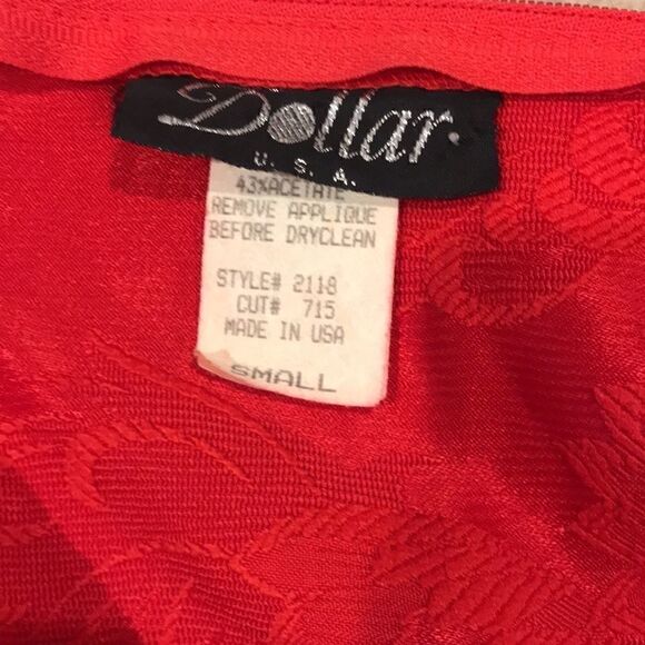 Vintage Red Dress by Dollar Sz.S - Picture 3 of 3